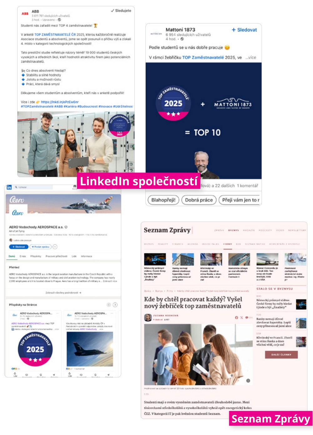 LinkedIn a Seznam Zprávy — mediální výstupy